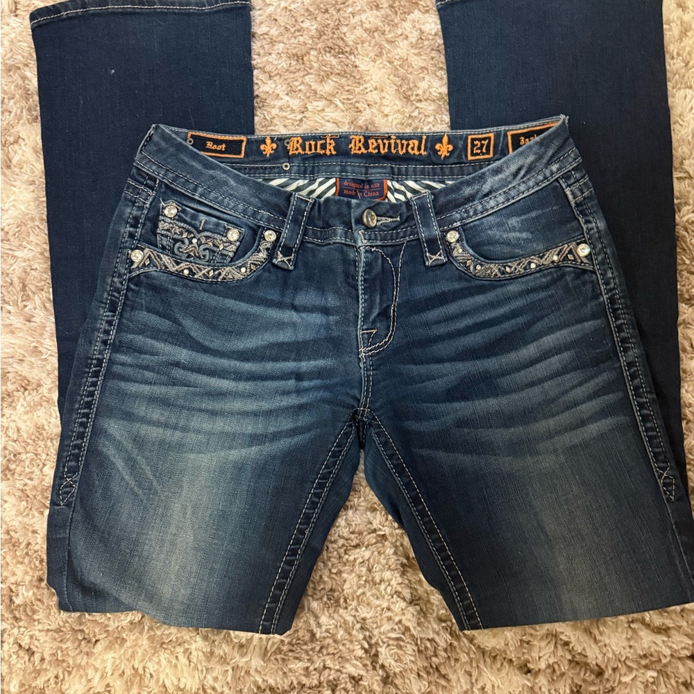 Rock Revival Women's Dark Blue Boot Cut Jeans